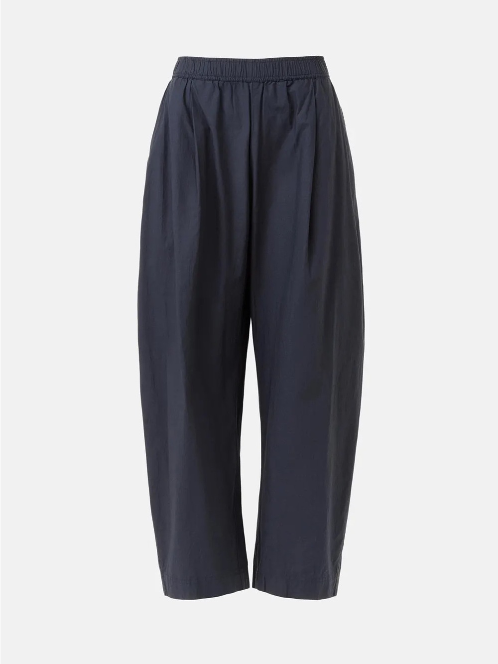 Apiece Apart Wide-Leg Navy Elastic-Waist Pants